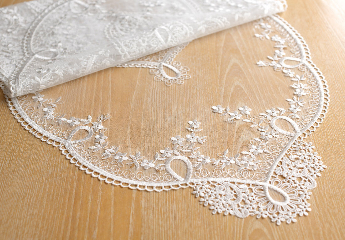 Раннер мереживний 40*130см Classic Lace, колір - молочний білий 445-293 - 0