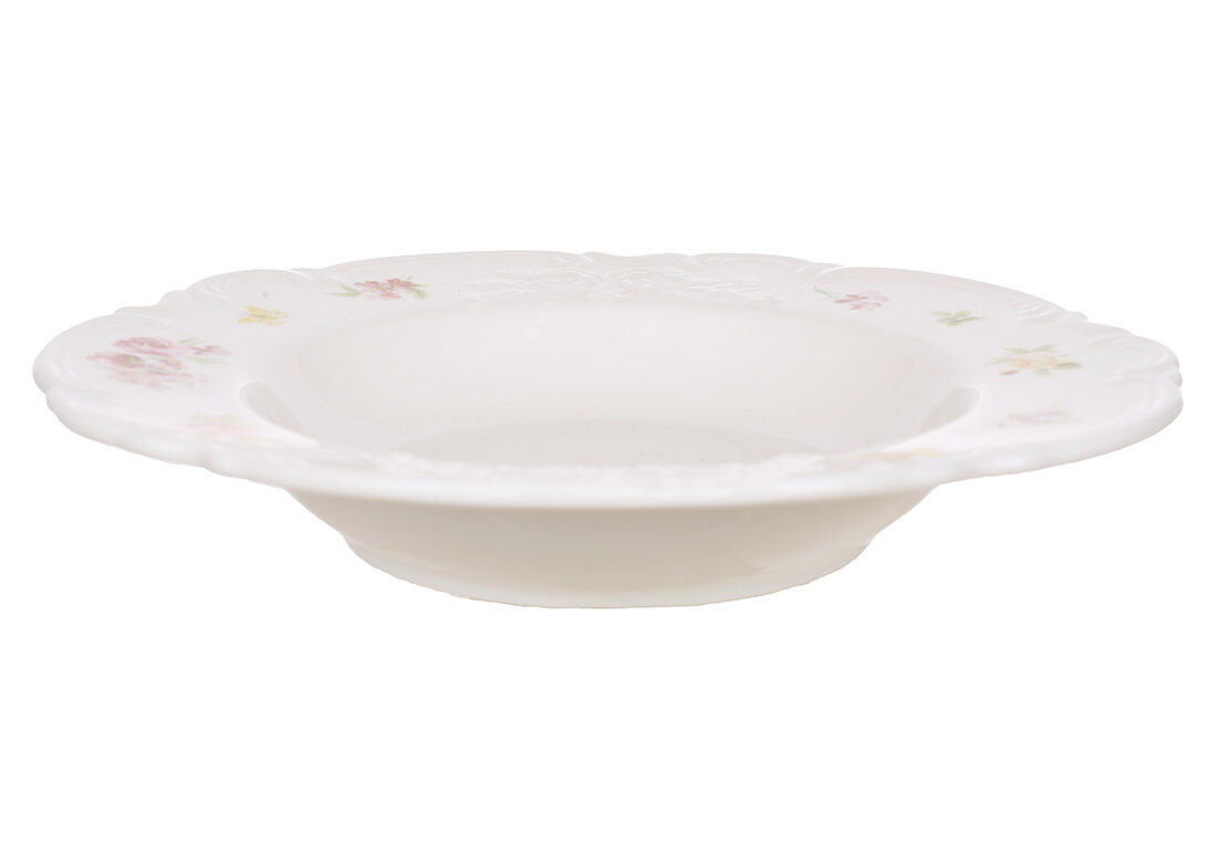 Тарілка супова порцелянова D22.5*3.7см Chateau Roses Collection K298 - 0