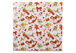 Блюдо порцелянове з хвилястим краєм D26*3.5см. Серія Christmas Ribbon - 1 