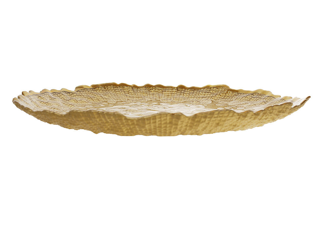 Блюдо скляне Gold D33*3см 448-188 - 0