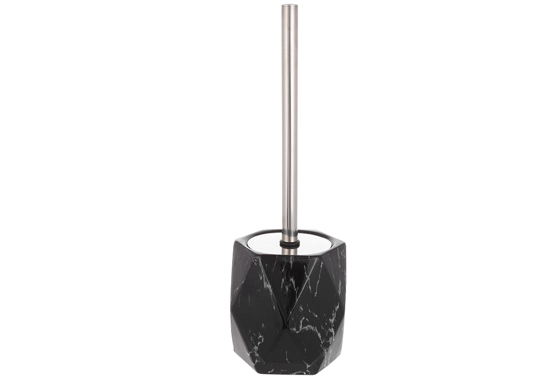Йоршик для ванної кімнати з керамічною підставкою, дизайн - чорний мармур 851-319 оптом