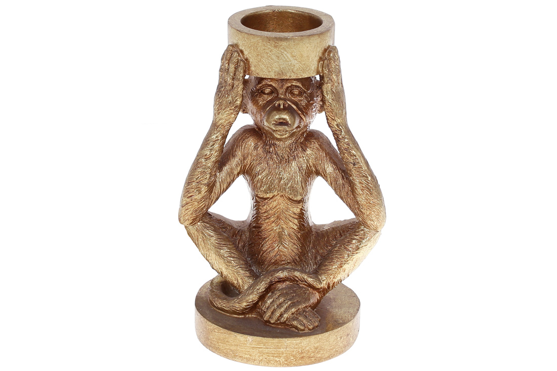 Свічник Мавпа, 17см, колір - золото 450-905 оптом