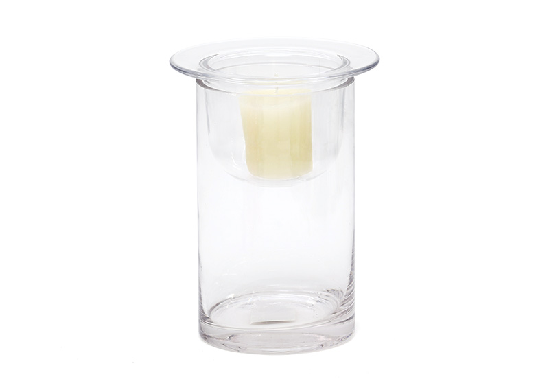 Свічник скляний зі знімною склянкою для декору 15см 527-C10 оптом