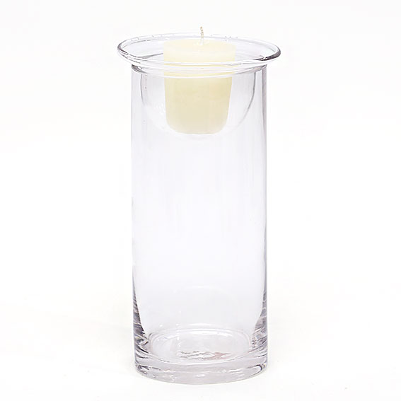 Свічник скляний зі знімною склянкою для декору 18.5см 527-C11 оптом