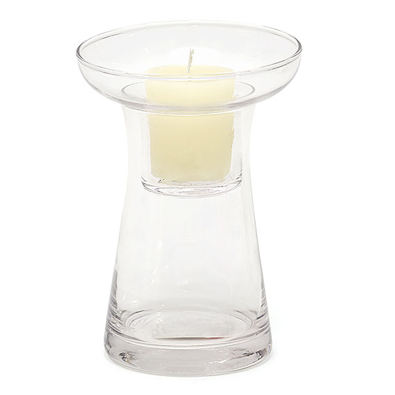 Свічник скляний зі знімною склянкою для декору 14.5см 527-C13 оптом