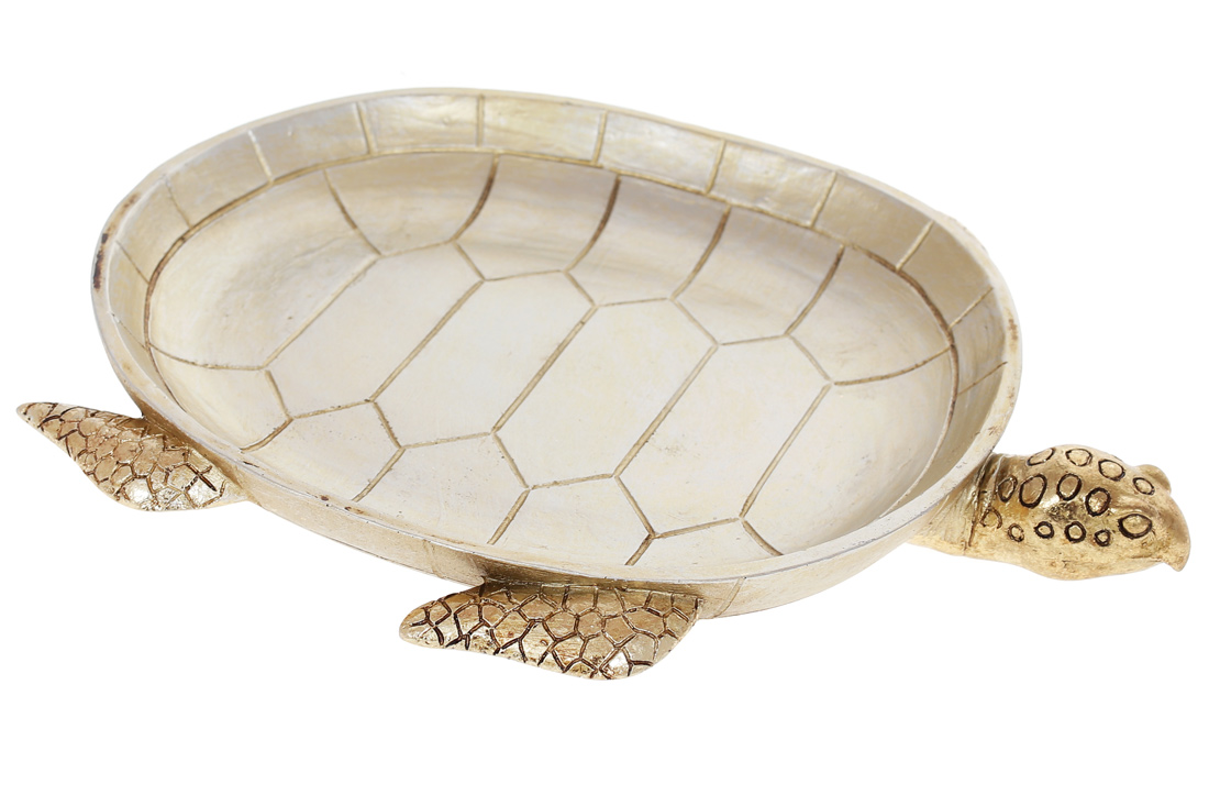 Декоративне блюдо Черепаха 26см, колір - золото SG37-882 оптом