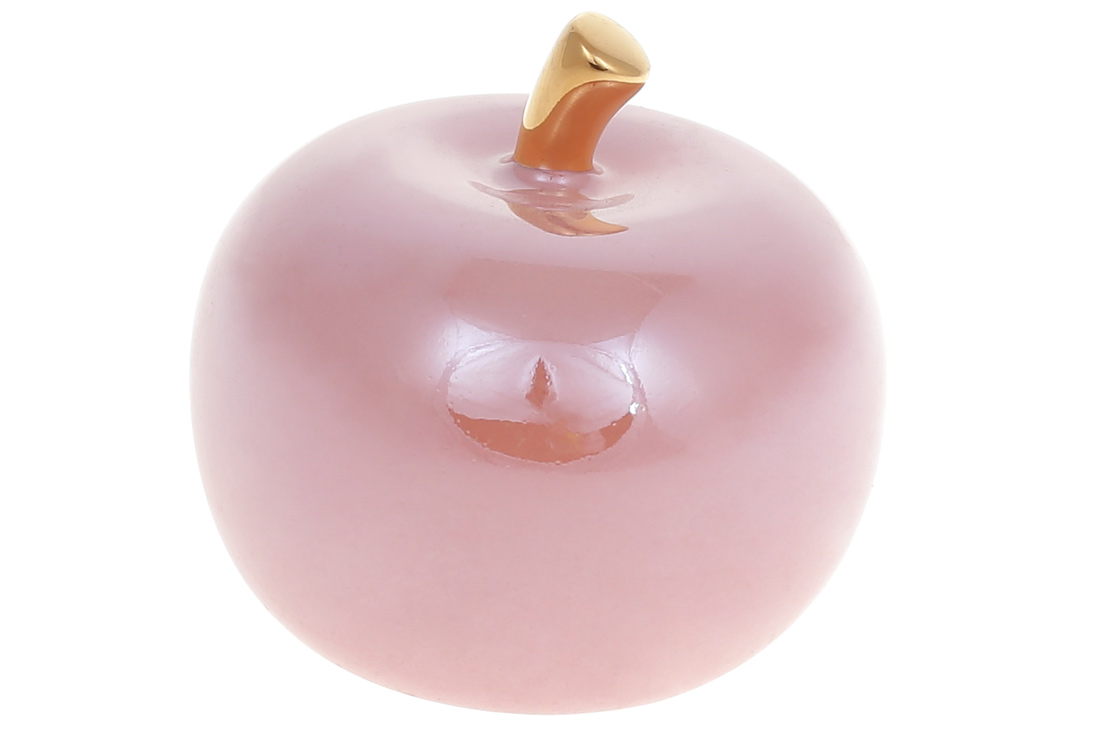 Декоративне яблуко 8.5см, колір - рожевий перламутр із золотом FG2-333 оптом