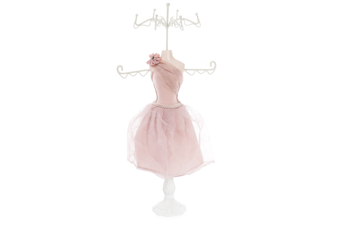 Підставка для прикрас Сукня 40.5см, колір - рожевий 489-325 оптом