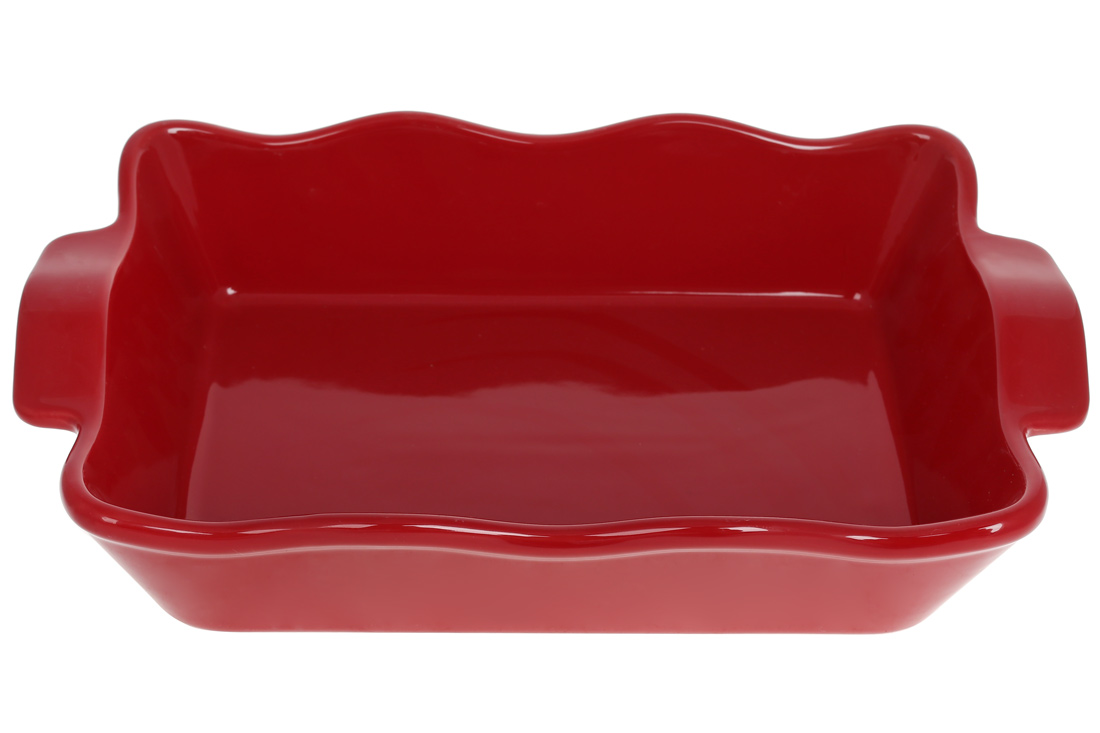 Прямокутна форма для випічки з ручками 38см, колір - червоний 319-348 оптом