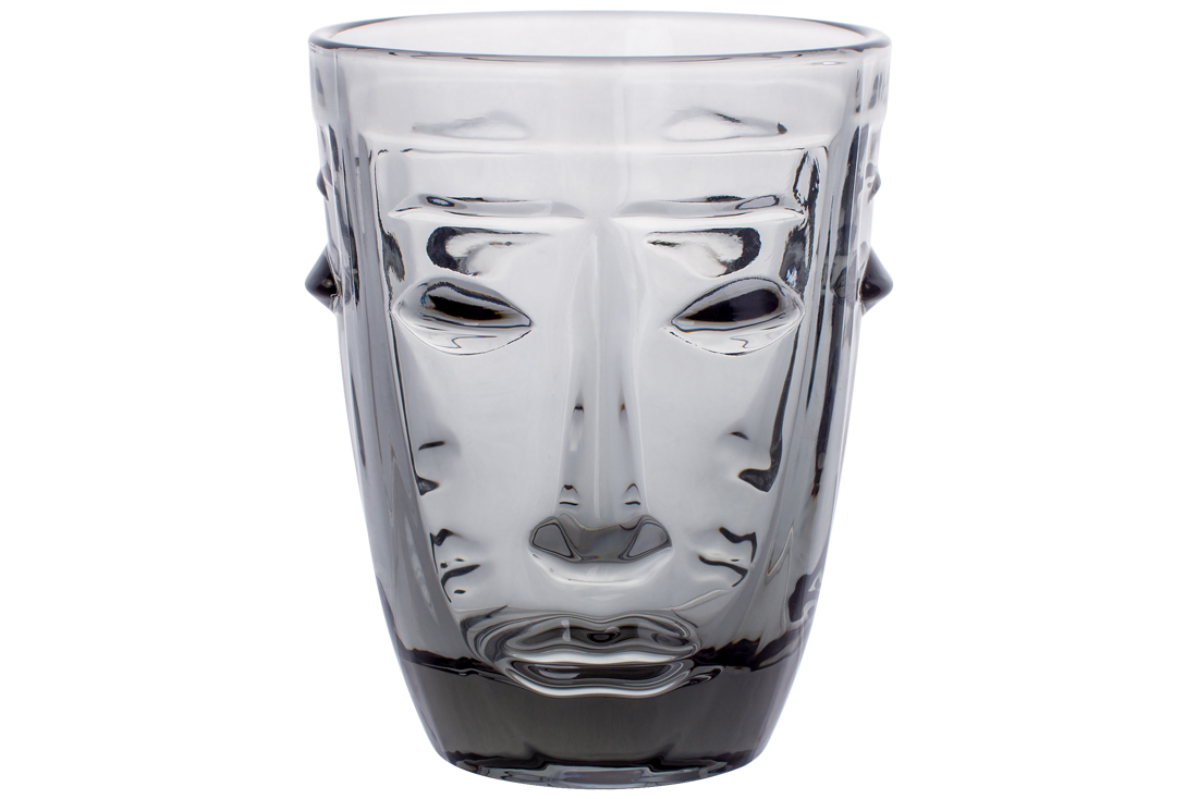 Склянка скляна Face 250мл, колір - сірий 420-141 оптом