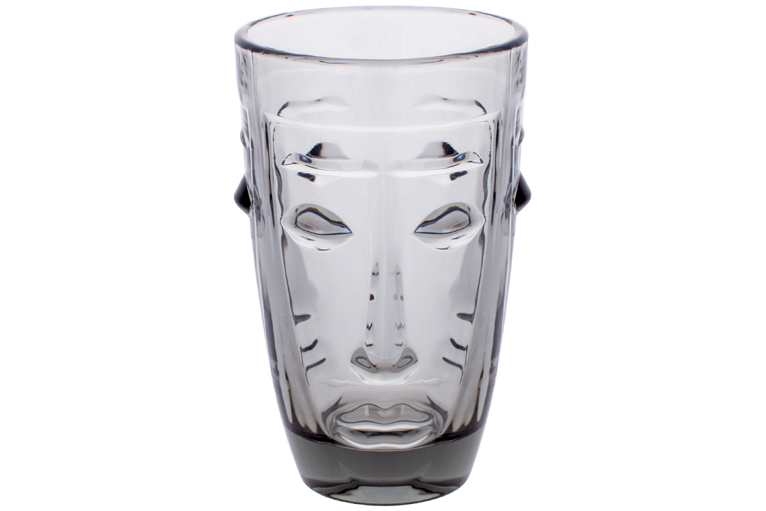 Склянка скляна Face 330мл, колір - сірий 420-143 оптом