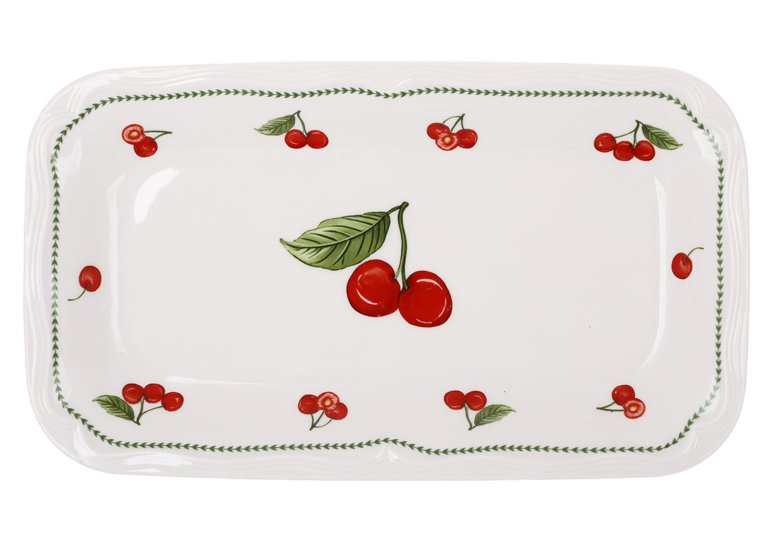 Блюдо порцелянове Cherry 30.5*17.5*3.5см