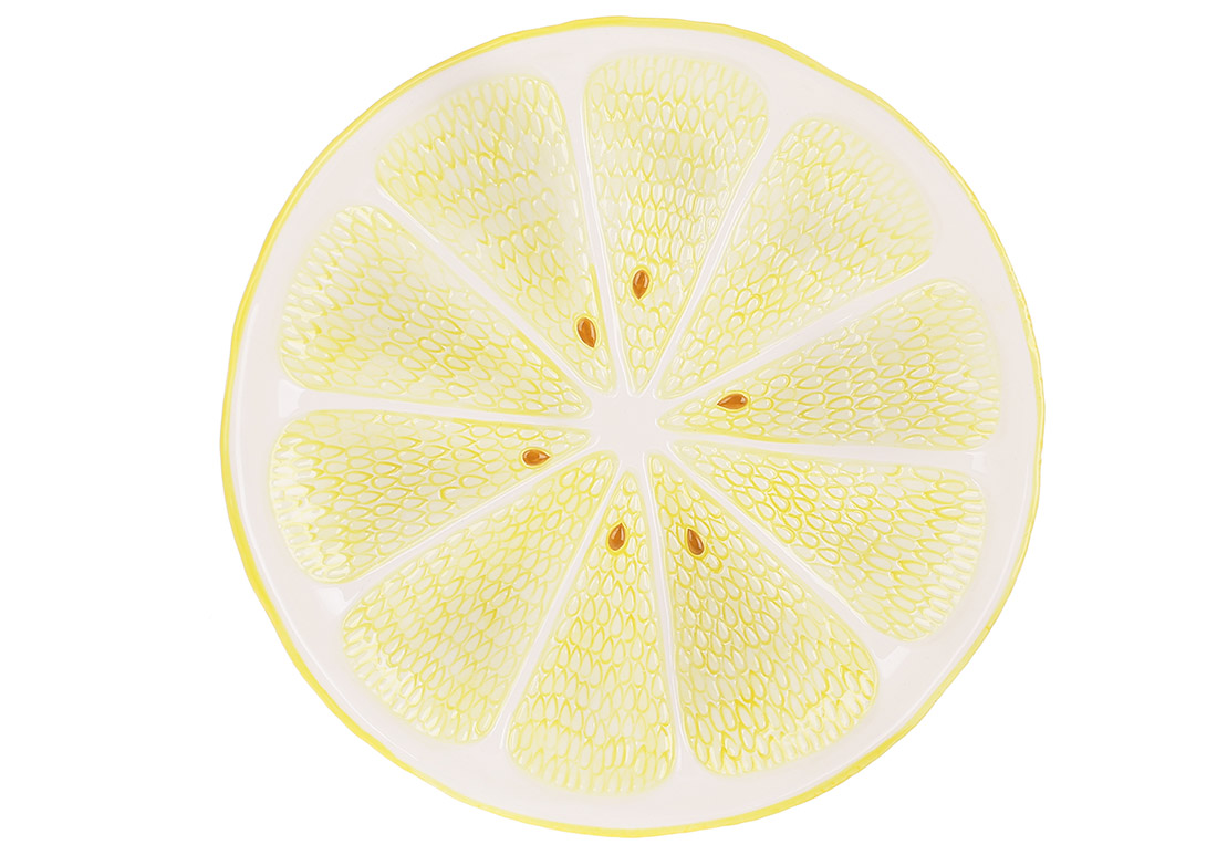 Блюдо керамічне Lemon, D25.5см, колір-жовтий 928-058