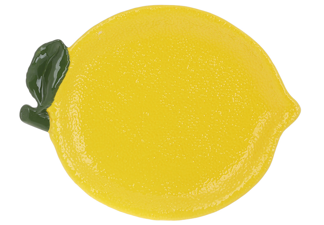 Тарілка керамічна Lemon, 30*18см, колір-жовтий 928-054