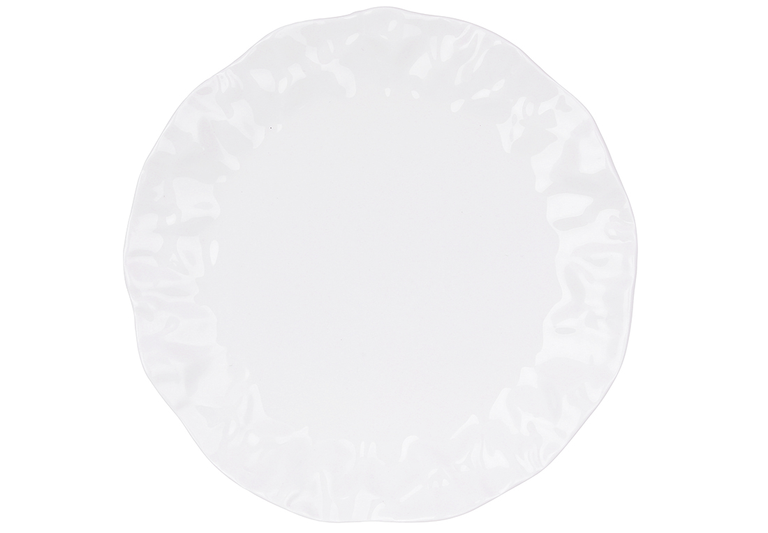 Тарілка порцелянова з хвилястим краєм D22см, колір - білий 988-433 оптом