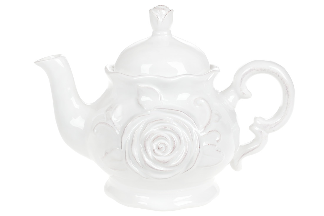 Чайник керамічний 1л Аеліта, колір - білий 545-470 оптом