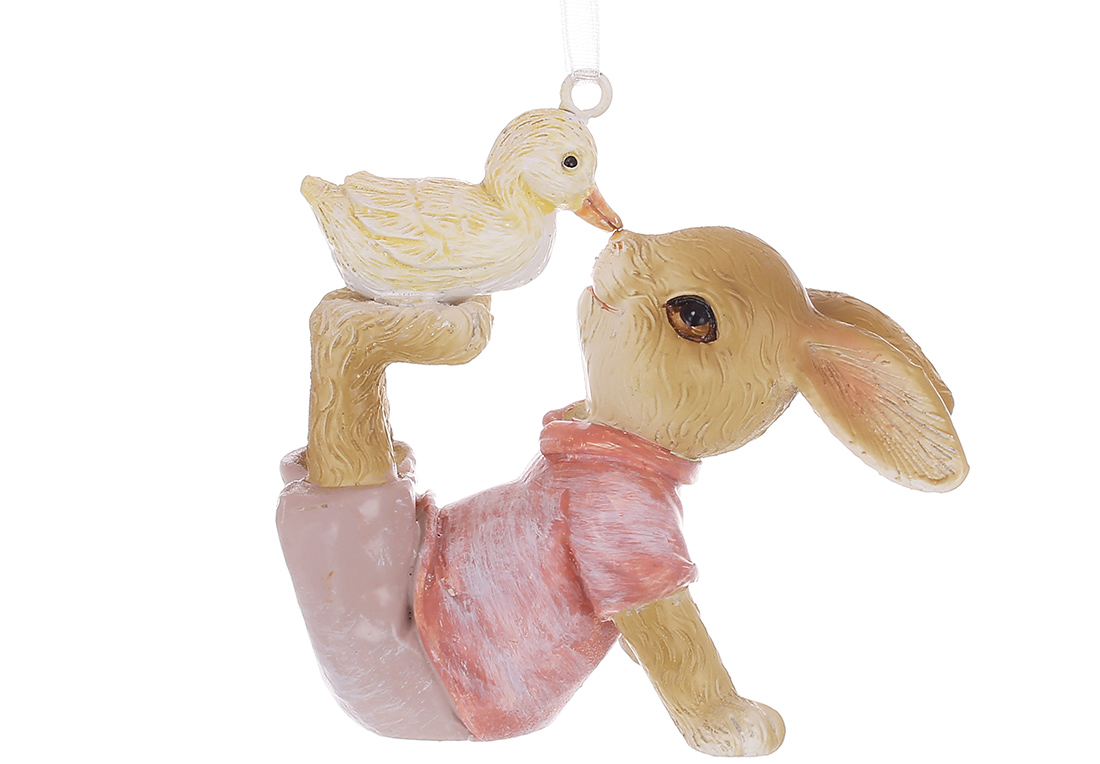 Фігурка-підвіска Кролик з гусенцем, 7см K07-489 оптом