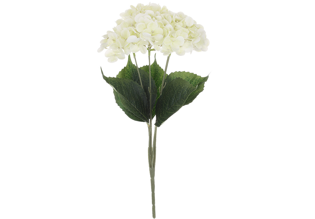 Букет Гортензії (5 гілок) латексний 46см, колір - білий