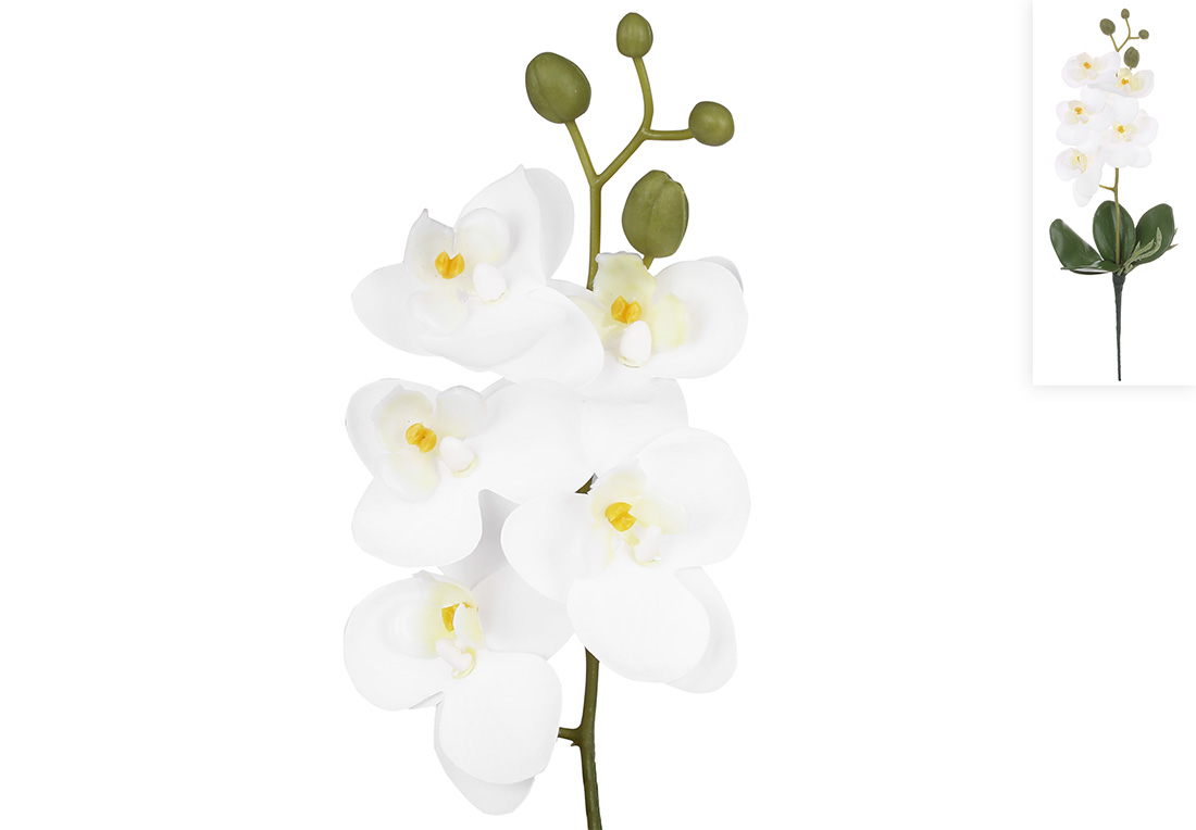 Орхідея латексна 36см біла 713040 оптом