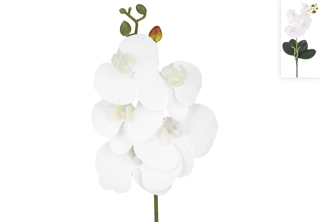 Орхідея латексна 44см біла 713041