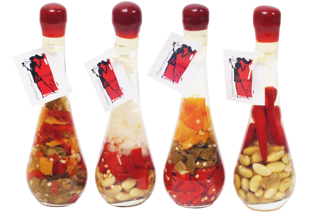 Декоративна пляшка з овочами, 18.3см, 4 дизайни 131-074 оптом