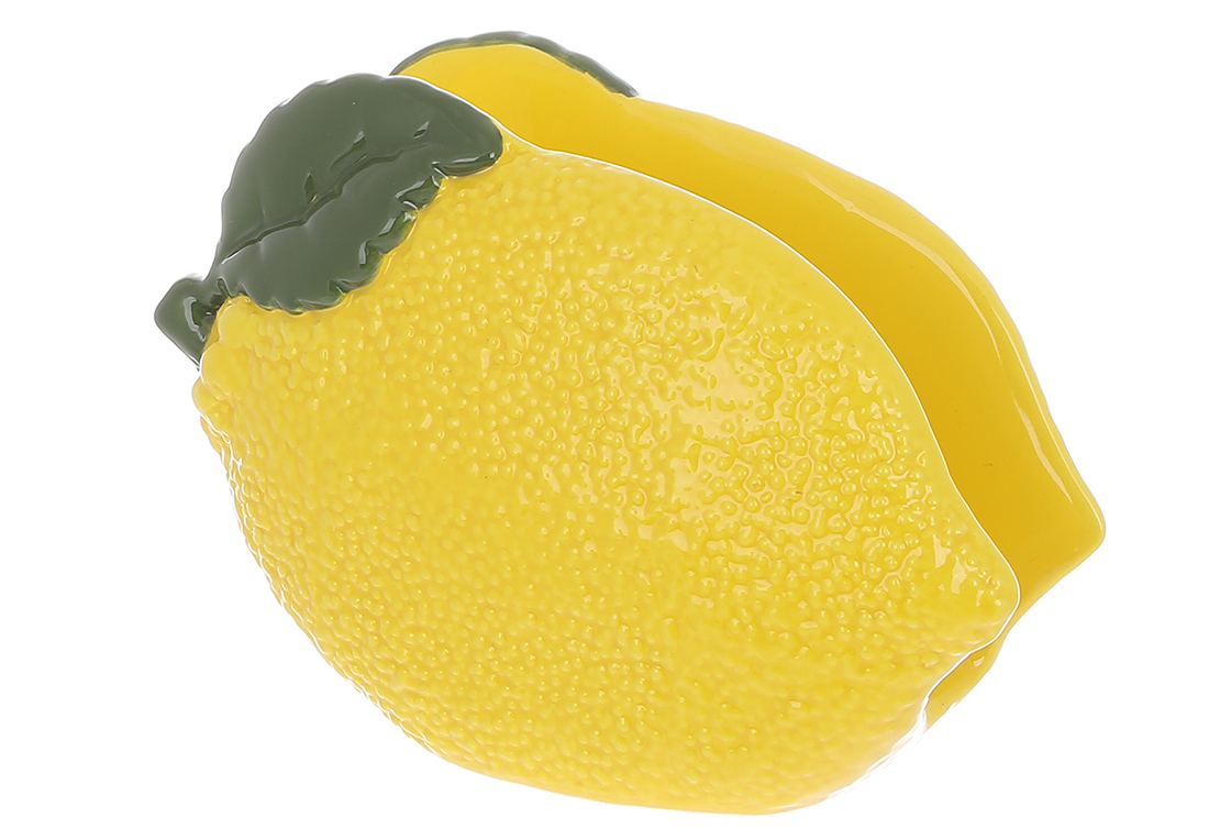 Серветка керамічна Lemon, 13.5*10см, колір-жовтий 928-071 оптом