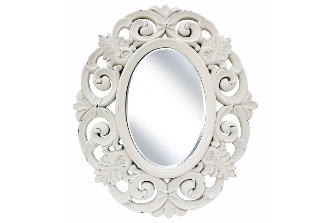 Дзеркало настінне Верона 103см, колір - зістарений білий MR7-522 оптом