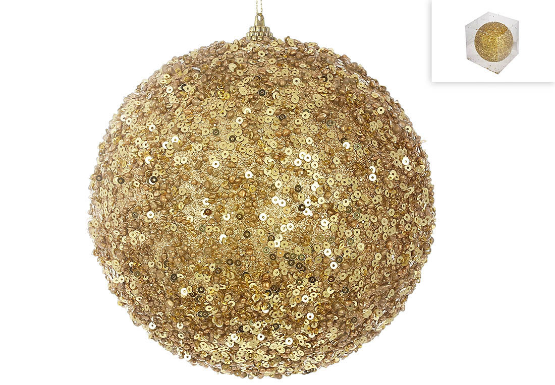 Ялинкова куля 15см, колір - золото 182-255 оптом