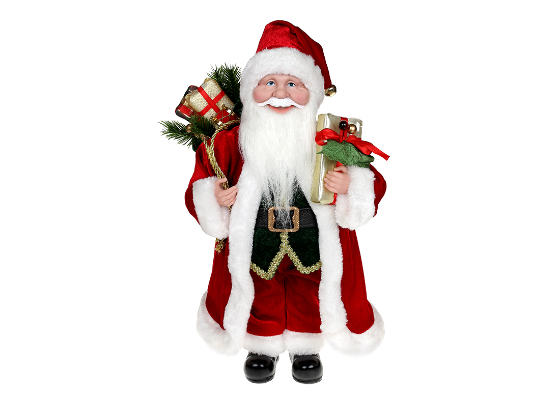 Новорічна декоративна іграшка Санта, 45см, колір - червоний NY14-523 оптом