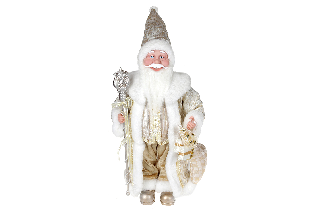Новорічна декоративна іграшка Санта 45см, колір - шампань NY14-528 оптом