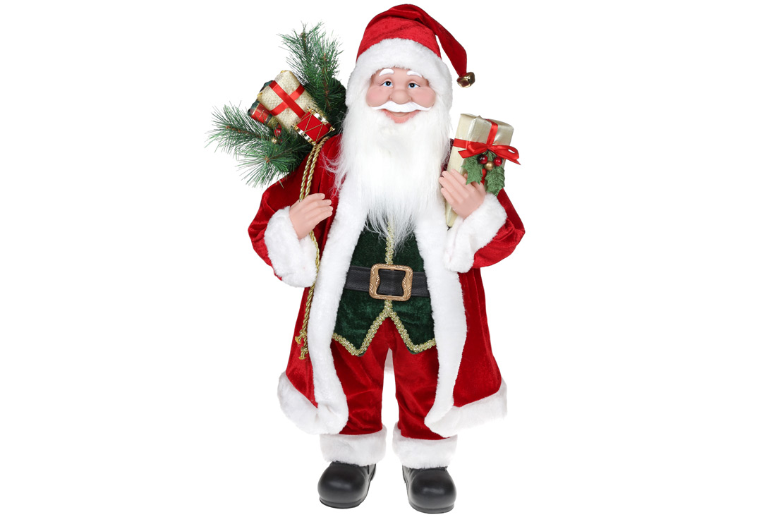 Новорічна декоративна іграшка Санта, 60см, колір - червоний NY14-535 оптом