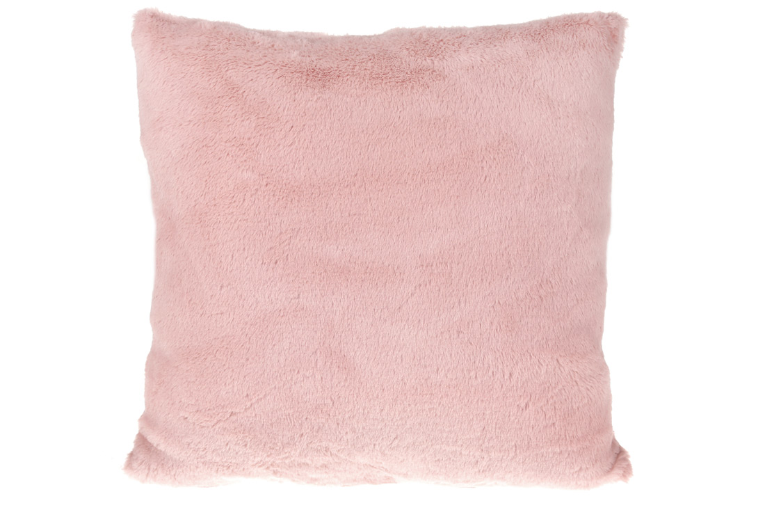 Напірник для подушки декоративний хутряний 45см, колір - рожевий 592-124 оптом