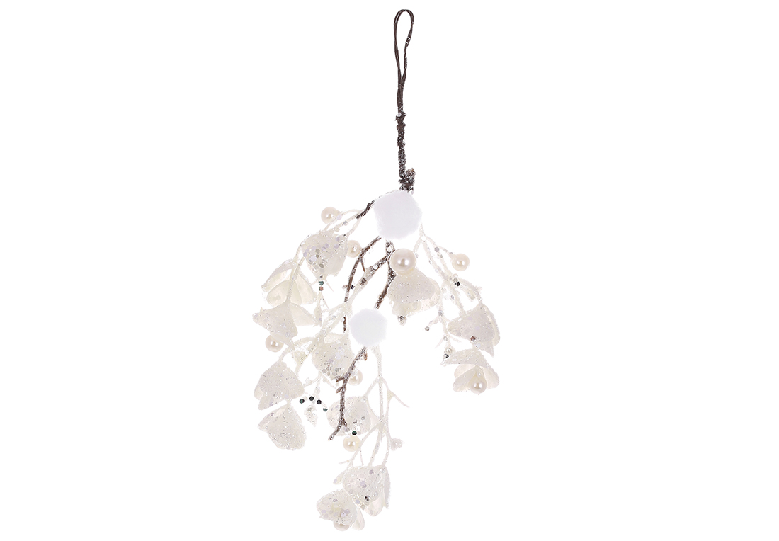 Декоративна підвіска квіти з перлами 26см, колір - перлово-кремовий 703-189 оптом