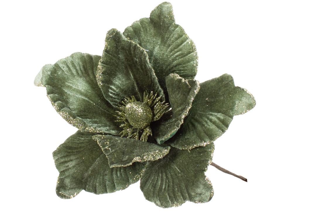 Декоративна квітка Магнолія 26см, колір - евкаліпт 839-804 оптом