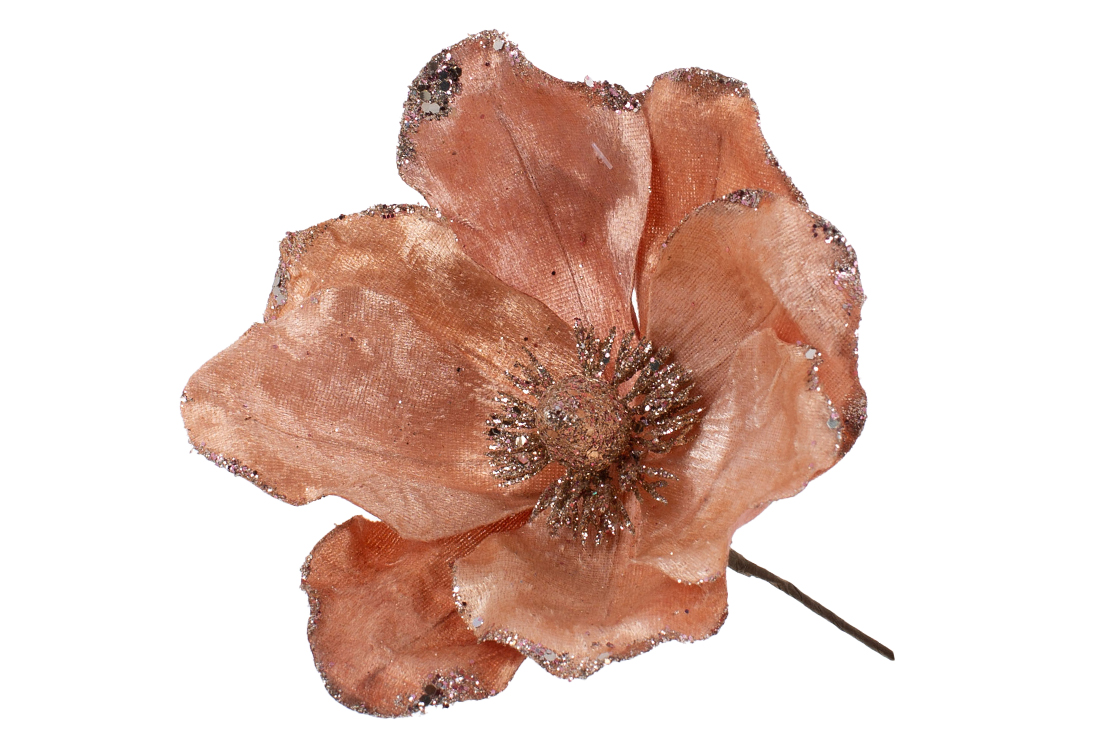 Декоративна квітка Магнолія 22см, колір - персик 839-807 оптом