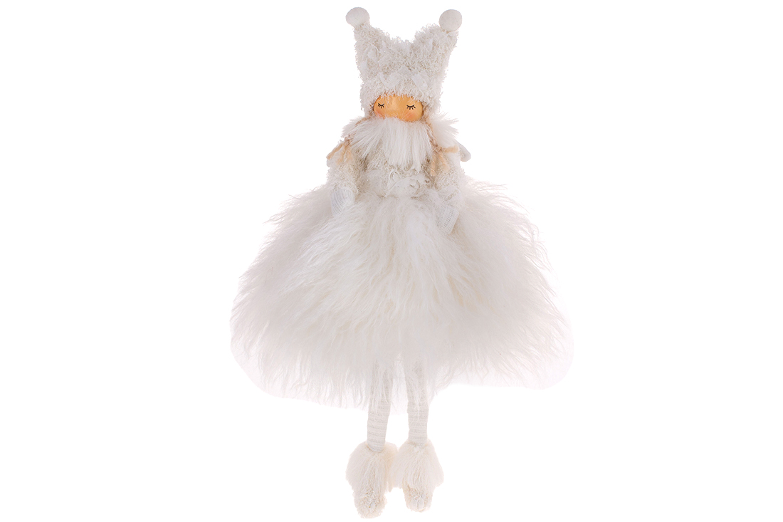 М'яка іграшка на підвісі Дівчинка Ангел, 40см, колір - білий 831-429 оптом