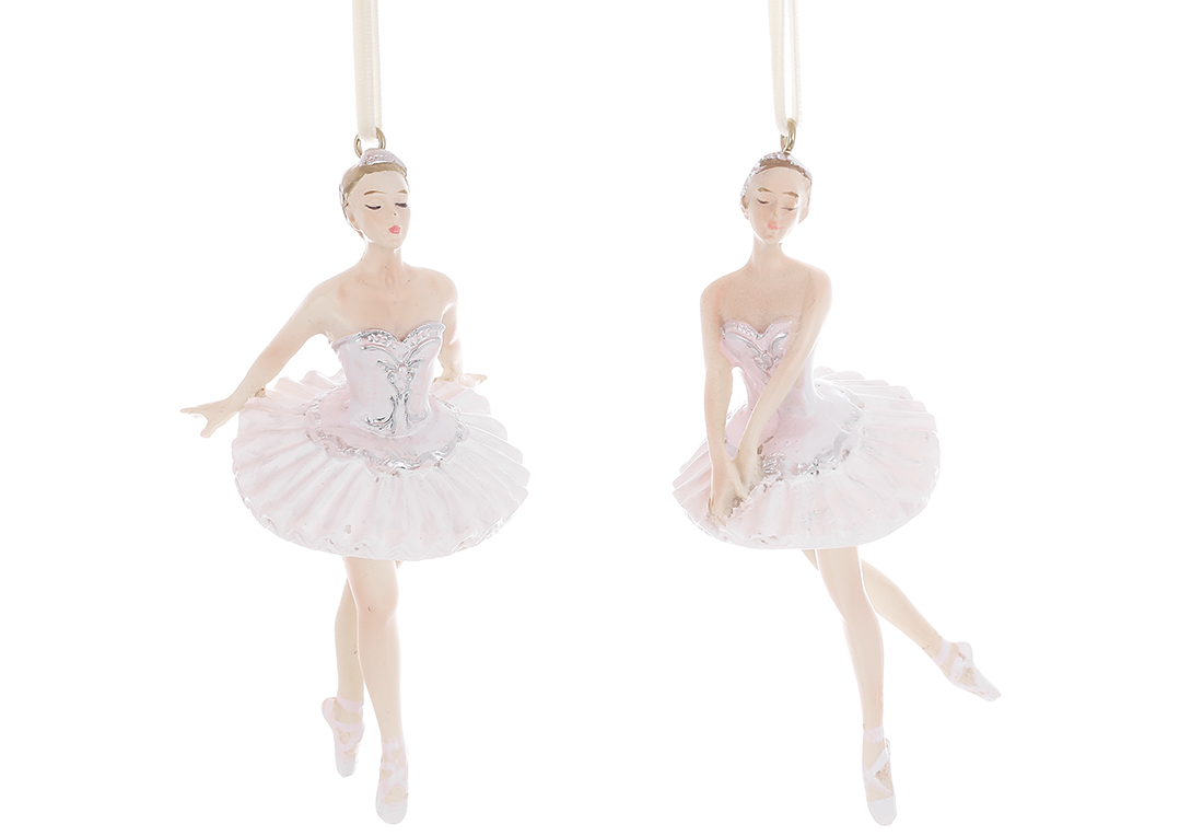 Декоративна підвіска Балерина  5.5*13см, колір - ніжно-рожевий, 2 дизайни 838-475 оптом