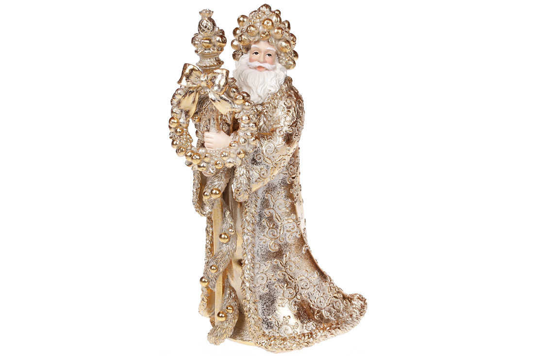 Новорічна статуетка Золотий Санта, 31см 837-119 оптом