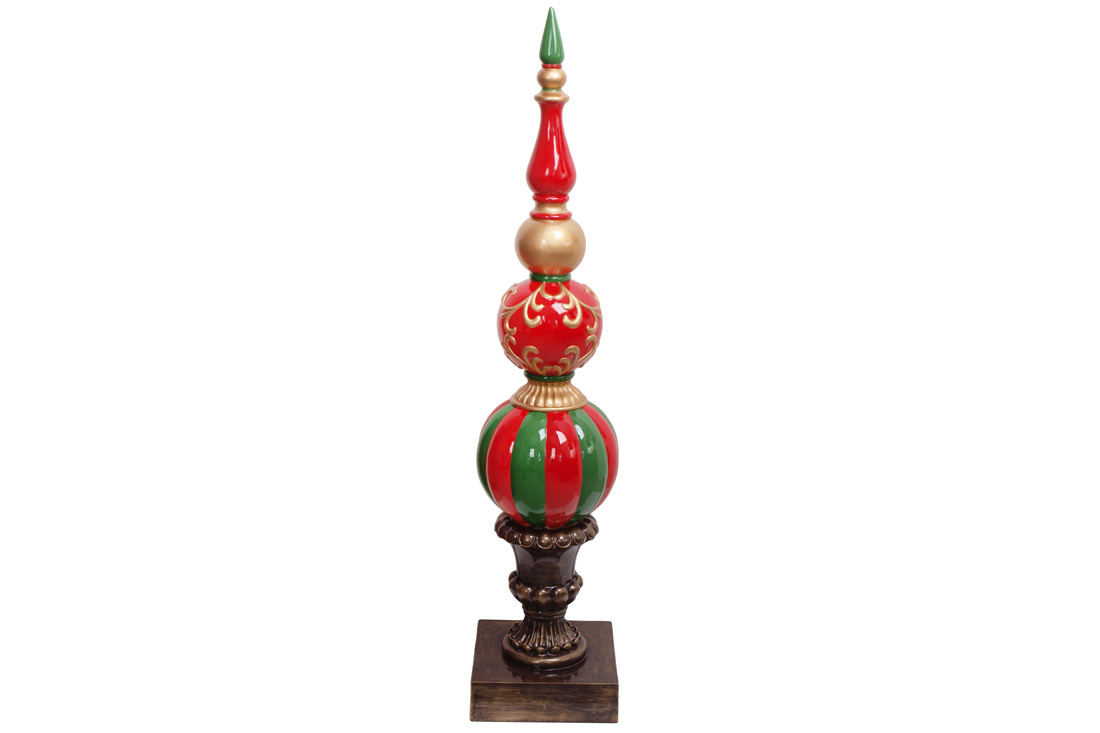 Декоративна підлогова новорічна фігура, 125см, колір - червоний із зеленим 837-217 оптом