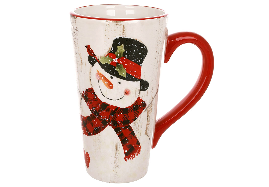 Кружка керамічна 600мл Веселий сніговик DK002-N оптом Кружка керамічна 600мл Веселий сніговик DK002-N оптом