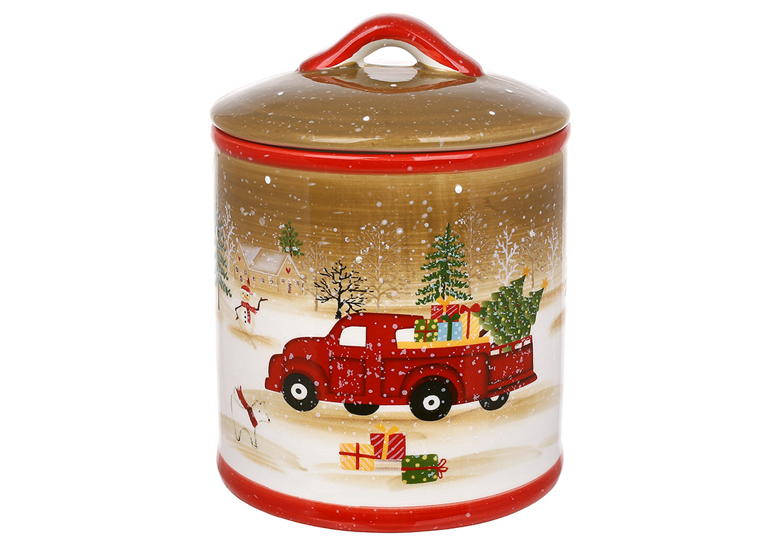 Банка керамічна 1.8л Веселий сніговик DK008-N оптом Банка керамічна 1.8л Веселий сніговик DK008-N оптом