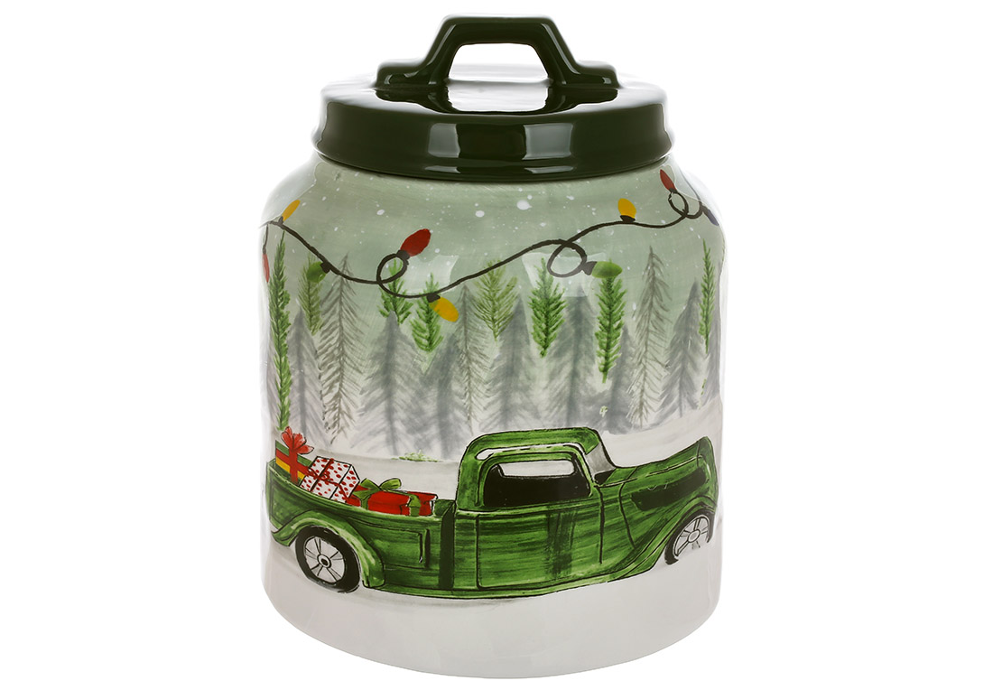 Банка керамічна 2.5л Зимова казка DK011-N оптом Банка керамічна 2.5л Зимова казка DK011-N оптом