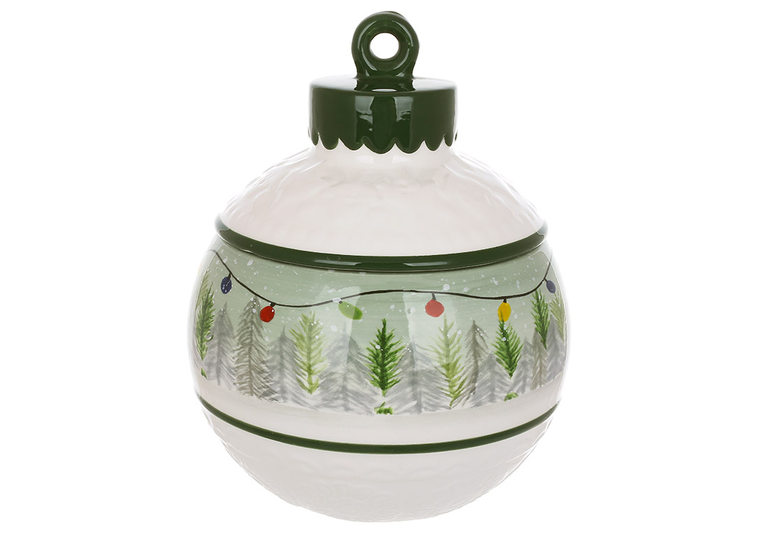 Банка для солодощів керамічна 1.1л Зимова казка DK013-N оптом Банка для солодощів керамічна 1.1л Зимова казка DK013-N оптом