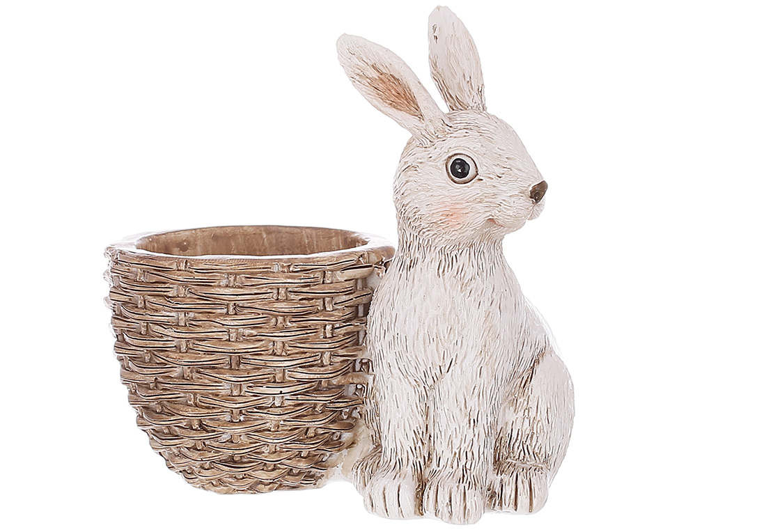 Декоративна статуетка Кролик із підставкою для яйця 9*6*9,5см K07-494