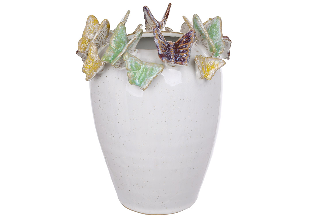 Ваза керамічна Butterflies 14*13.5*18см