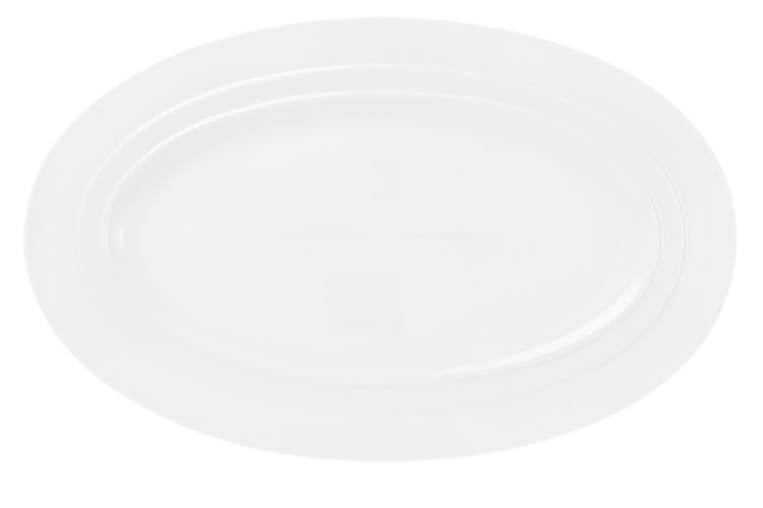 Блюдо порцелянове сервірувальне овальне 35см, колір - білий