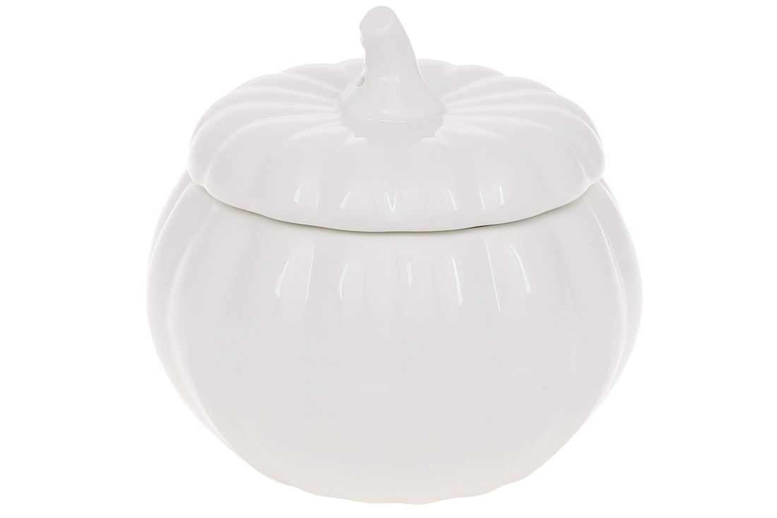 Цукорниця порцелянова Гарбуз 300мл, колір - білий 988-250 оптом Цукорниця порцелянова Гарбуз 300мл, колір - білий 988-250 оптом