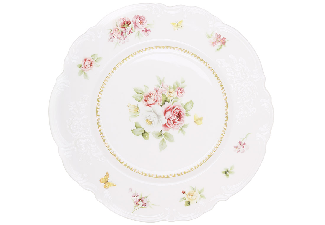 Тарілка порцелянова D27*2.5см Chateau Roses Collection