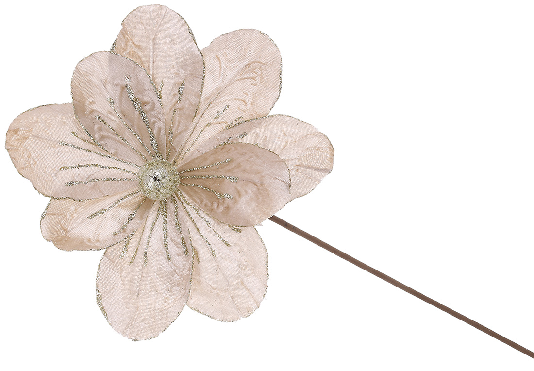 Декоративна квітка D27*54см, колір - бежевий RM5-130 оптом