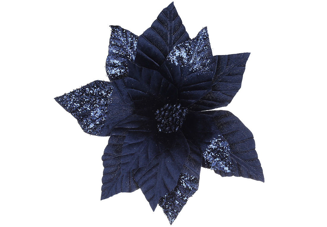 Оксамитова квітка d25см, колір - темно-синій RM5-975